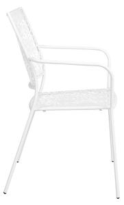 NANCY Židle s područkami - bílá