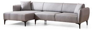 Hanah Home Rohová sedací souprava Belissimo 270 cm světle šedá levá