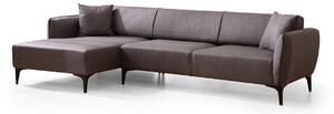 Hanah Home Rohová sedací souprava Belissimo 270 cm tmavě šedá levá
