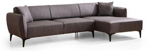 Hanah Home Rohová sedací souprava Belissimo 270 cm tmavě šedá pravá