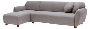 Hanah Home Rohová sedací souprava Eddy 273 cm světle šedá levá