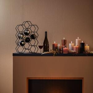 Černý kovový regál na víno na 12 lahví Salbris – Light & Living