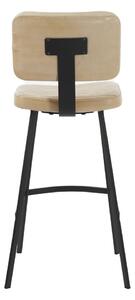 Béžová kožená barová židle 103 cm Masana – Light & Living