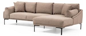 Hanah Home Rohová sedací souprava Leo 255 cm mocha pravá
