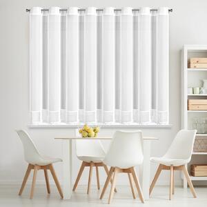 ZÁCLONA NA KROUŽCÍCH KATRINA 350X150 CM BÍLÁ