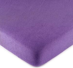 Jersey prostěradlo fialová, 90 x 200 cm