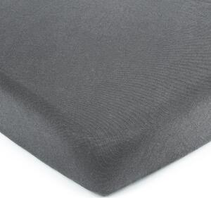 Jersey prostěradlo tmavě šedá, 90 x 200 cm