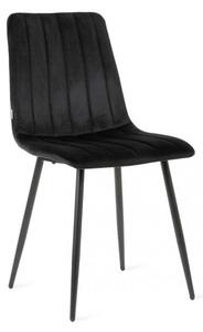 Jídelní židle GOLICK sametová černá ALL 822846