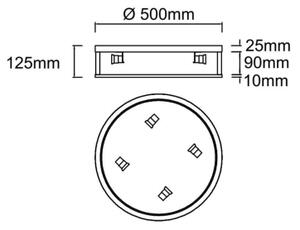 Open Design OR85785 - Stropní svítidlo SANDRO 4xE14/12W/230V pr. 50 cm m. chrom
