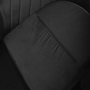Kancelářská židle TEILL sametová černá ALL 807898