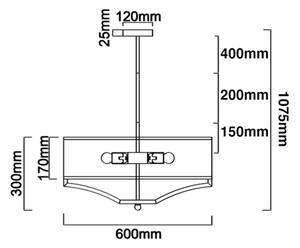 Open Design OR84801 - Lustr na tyči GERDO 4xE27/12W/230V lesklý chrom/bílá