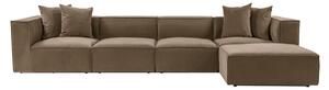 Hanah Home Rohová sedací souprava Sora 430 cm hnědá pravá