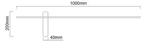 Open Design OR85051 - LED Nástěnné svítidlo BENE LED/10,5W/230V 100 cm černá