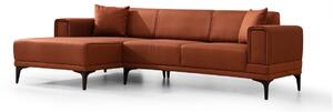 Hanah Home Rohová sedací souprava Horizon 250 cm cihlová levá