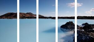 5-dílný obraz modrá laguna