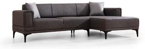 Hanah Home Rohová sedací souprava Horizon 250 cm tmavě šedá pravá