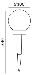 LED Solární lampa GLEAM LED/1,2V 3000K IP44 40 mAh kouřová/černá