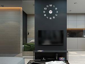 Moderní nástěnné hodiny DIGI MIRROR (nalepovací hodiny na stěnu)