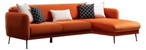 Hanah Home Rohová sedací souprava Sevilla 270 cm oranžová pravá