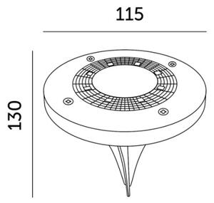 SADA 4x LED Solární lampa CLAVO LED/1xAAA 4000K IP44 300 mAh
