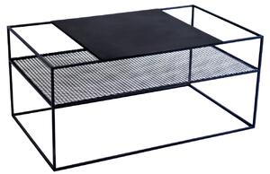 Nordic Design Černý kovový konferenční stolek Trixom 100 x 60 cm