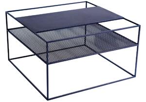 Nordic Design Černý kovový konferenční stolek Trixom 80 x 80 cm