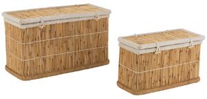 Set dvou bambusových úložných košů J-line Ray 100x40/ 75x28 cm