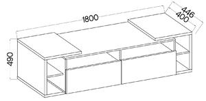 TV skříňka/stolek Nancy 301 (světle šedá + antracit). 1061157