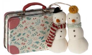 Sada bavlněných ozdob Maileg Snowman v kufříku - 2 ks MIL323