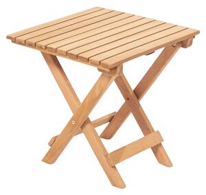 Kalune Design Skládací zahradní odkládací stolek Leslie 40 cm z masivu hnědý