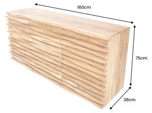 Komoda RELIEF 160 CM masiv akácie Nábytek | Úložné prostory | Komody | Nízké 3