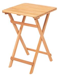 Kalune Design Skládací zahradní odkládací stolek Lipo 50 cm z masivu hnědý
