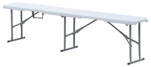 Autronic Zahradní lavice, kov, plast, bílá, AZ-K1001 WT