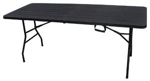 Autronic Zahradní stůl, kov, plast, černá, AZ-K1003 BK