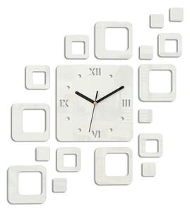 Moderní nástěnné hodiny ROMAN WHITE (nalepovací hodiny na stěnu)