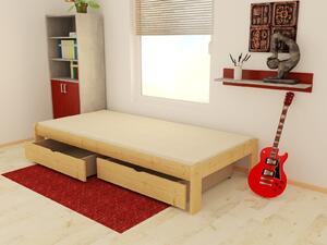 Jednolůžková postel VMK004A (Barva dřeva: bezbarvý lak, Rozměr: 100 x 200 cm)
