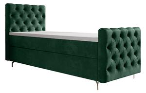 Jednolůžková postel 90 cm Clinton Bonell (smaragdová) (s roštem, s úl. prostorem)