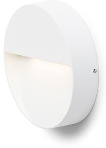 Rendl R12539 - Venkovní nástěnné orientační LED svítidlo Aqila R 6W, IP54, 3000K, 200lm, Ø150, bílá