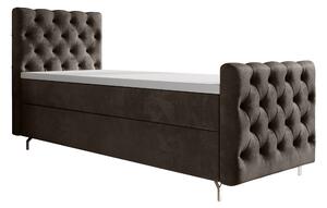Jednolůžková postel 90 cm Clinton Bonell (hnědá) (s roštem, s úl. prostorem)