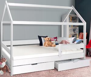 Dětská domečková postel KIDS - bílá 200x90 cm