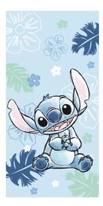 Modrá bavlněná dětská osuška 70x140 cm Lilo and Stitch "Ohana Blue" – Jerry Fabrics