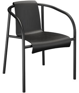 Černá plastová zahradní židle HOUE Nami s područkami