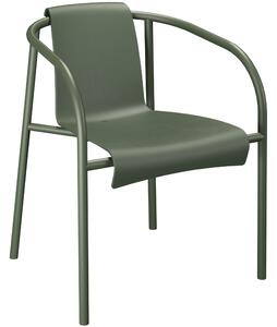 Zelená plastová zahradní židle HOUE Nami s područkami