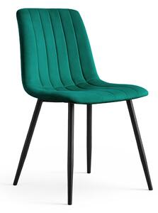 Ak furniture Čalouněná jídelní židle Livo lahvově zelená