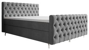Jednolůžková postel 120 cm Clinton Bonell (tmavě šedá) (s roštem, s úl. prostorem)