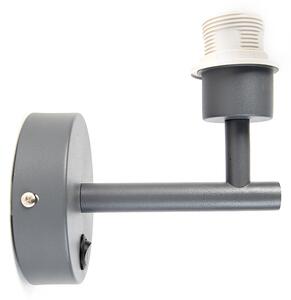 Moderní nástěnná lampa tmavě šedá 1-světlo s vypínačem - Combi