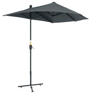 Zahradní slunečník Outsunny 200x190x240 cm s kličkou a ocelovým sloupem, anti-UV pro terasu a balkon | Aosom