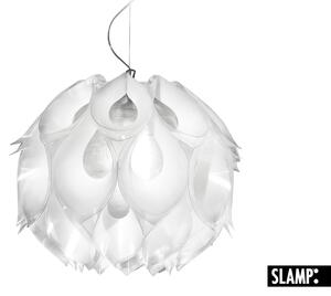 Slamp Flora medium, závěsná exotická rostlina s bílými lístky, 3x20W, prům. 50cm