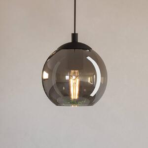 EGLO Závěsné světlo Ariscani, kouřově šedé, Ø 20 cm, sklo, E27, stmívatelný, Černá, Obývací pokoj / jídelna, Sklo, Moderní, Koule