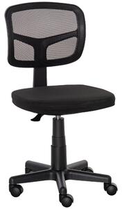Vinsetto Ergonomická síťová kancelářská židle 360° otočná s nastavovací výškou, prodyšným bederním opěradlem a bezpodmínečnými kolečky 43x48x77,5-89,5